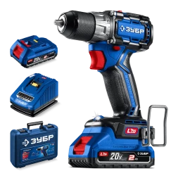 Бесщеточная дрель-шуруповерт Зубр КОМПАКТ #2, 2 АКБ LMS (2 Ач), в кейсе DB-50-22 серия «ПРОФЕССИОНАЛ»