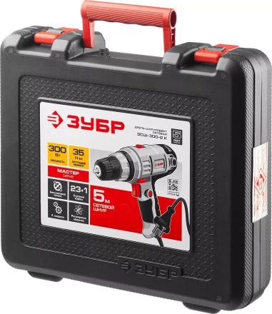 Дрель-шуруповерт сетевая в кейсе ЗСШ-300-2 К серия МАСТЕР купить в Челябинске