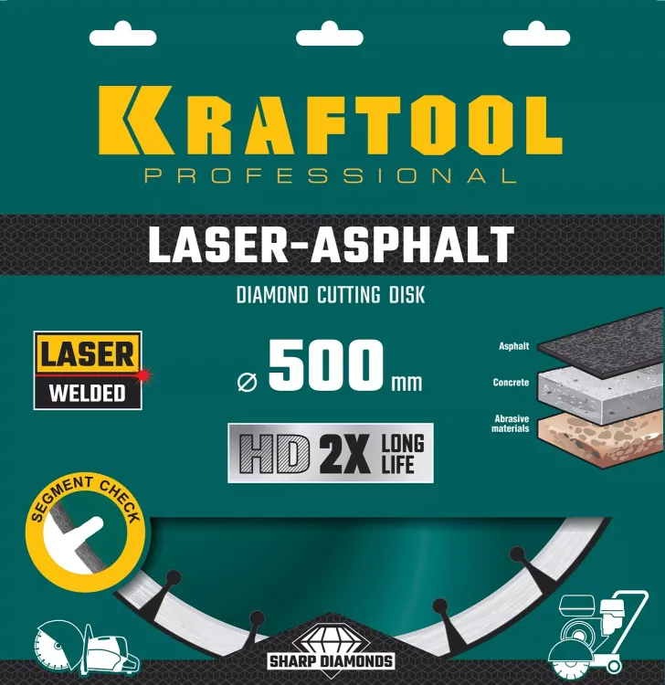 Диски алмазные отрезные для бетонорезов и швонарезчиков ASPHALT 36687-500 купить в Челябинске