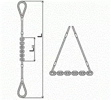Строп комбинированный 0.7 т L=3 м L цепи=1.2 м заплет купить в Челябинске