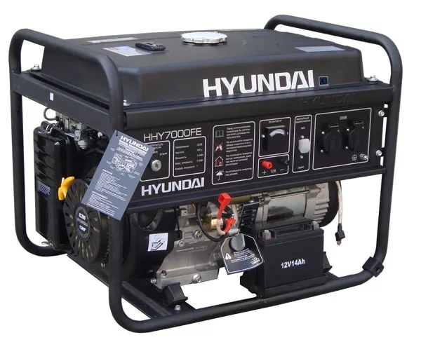 Бензогенератор Hyundai HHY 7000FЕ ATS + колеса купить в Челябинске