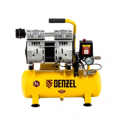 Компрессор безмаслянный Denzel DLS650/10 малошумный 58021 купить в Челябинске