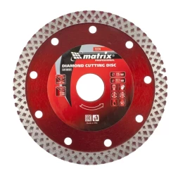 Диск алмазный отрезной сплошной 125 х 22,2 мм сухая резка MATRIX Professional 73124