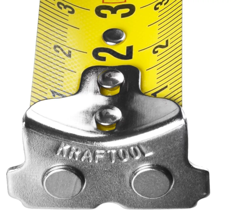 Рулетка KRAFTOOL GRAND, обрезиненный пластиковый корпус, 8м/25мм 34022-08-25 купить в Челябинске