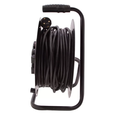 Удлинитель силовой 30 м, 16А, тип УХз16,  КГ 3 x 2.5 мм, на стальной катушке, 4 розетки Сибртех 95879 купить в Челябинске