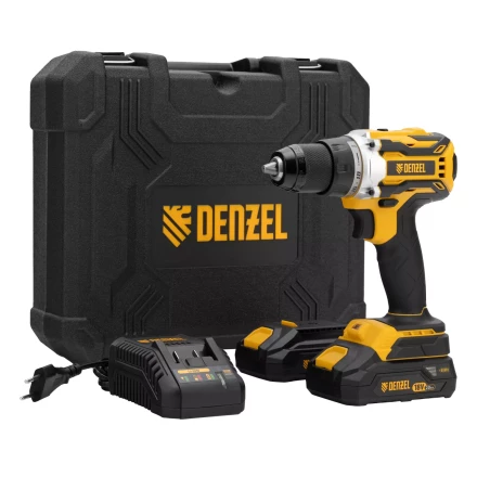 Дрель-шуруповерт аккумуляторная Denzel  BLDL-18-0 26140, бесщет.2 Li-Ion, 18 В купить в Челябинске