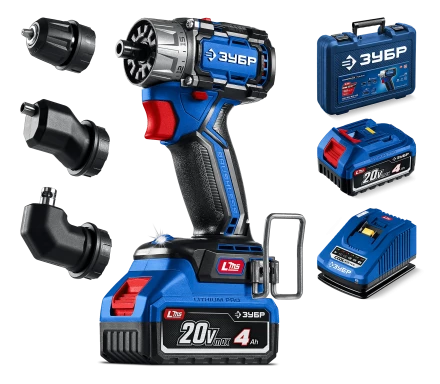 Бесщеточная дрель-шуруповерт Зубр КОМПАКТ Комби #3, 2 АКБ LMS (4 Ач), в кейсе DB-50-42-H3 серия «ПРОФЕССИОНАЛ» купить в Челябинске