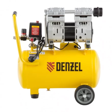 Компрессор безмаслянный Denzel DLS950/24 малошумный 58026 купить в Челябинске