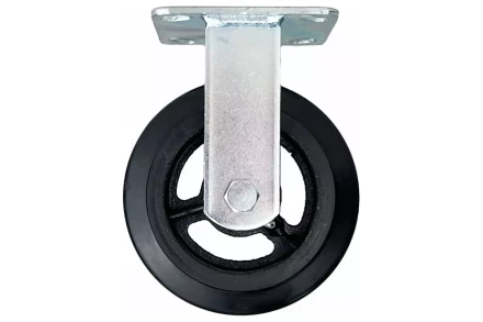 Аппаратное неповоротное колесо большегрузное HITCH 125*50 резина черная FCd54 (SZ085000) купить в Челябинске