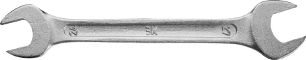Ключ рожковый гаечный ЗУБР &quot;СТАНДАРТ&quot;, оцинкованный, 24х27мм 27115-24-27 купить в Челябинске