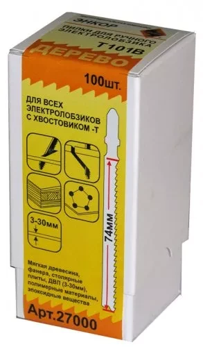 Пилка для электролобзика T101 B HCS 1шт/100 27000 купить в Челябинске