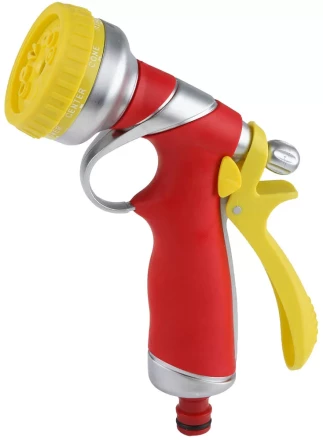 Пистолет-распылитель GRINDA металлический с TPR, 8-позиционный 8-427143 купить в Челябинске