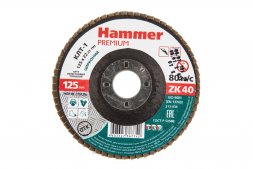 Круг Лепестковый Торцевой (КЛТ) HAMMER КЛТ 1 Ф125х22 Р40 213-034