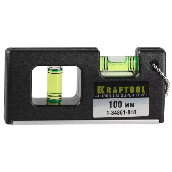 Уровень KRAFTOOL "PRO" "МИНИ" с магнитом, 2 ампулы, 100мм 1-34861-010 купить в Челябинске