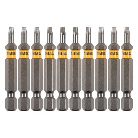 Бита TX 10х50, сталь S2, шестигранный профиль, 10 шт. Е 6,3 Denzel 11667 купить в Челябинске