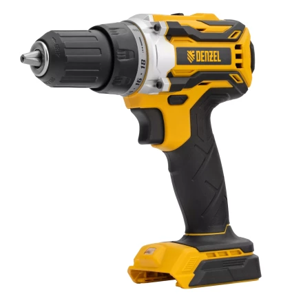 Дрель-шуруповерт аккумуляторная, бесщет.  Denzel 26141 BLDL-18-0 Li-Ion, 18 В купить в Челябинске