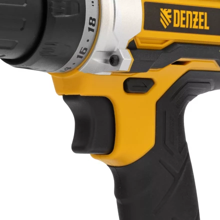 Дрель-шуруповерт аккумуляторная, бесщет.  Denzel 26141 BLDL-18-0 Li-Ion, 18 В купить в Челябинске