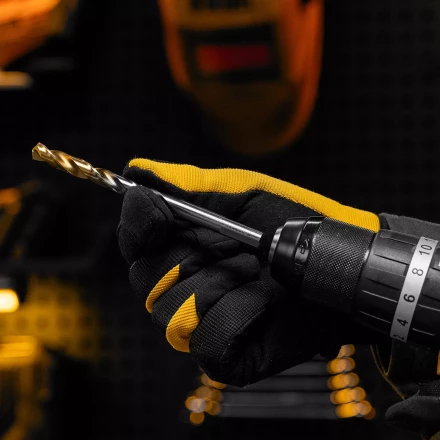 Сверло спиральное по металлу Denzel, 9 x 125 мм, Р6М5, Golden Tip, 718241 купить в Челябинске