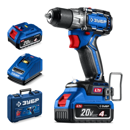 Бесщеточная дрель-шуруповерт Зубр КОМПАКТ #3, 2 АКБ LMS (4 Ач), в кейсе DB-50-42 серия «ПРОФЕССИОНАЛ» купить в Челябинске