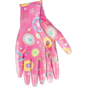 Перчатки садовые из полиэстера с нитриловым обливом, красные, L PALISAD 67747 купить в Челябинске