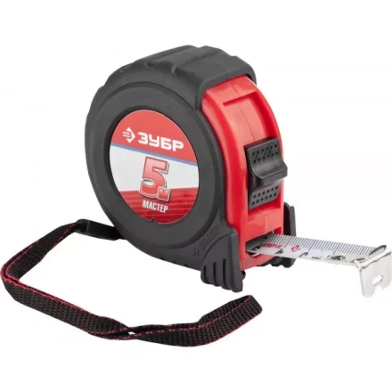 Рулетка ЗУБР &quot;МАСТЕР&quot;, обрезиненный корпус, на карточке, 5 м / 19 мм 34055-05-19_z02 купить в Челябинске