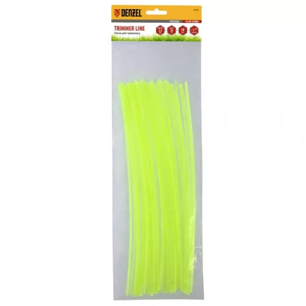Леска для триммера квадратная нарезанная 2,4мм х 30 см 50 шт Flex cord Denzel 96103 купить в Челябинске