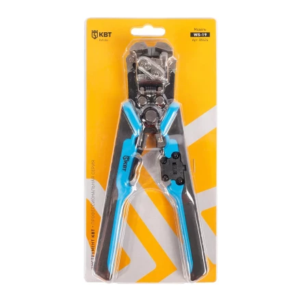 Автоматический многофункциональный стриппер КВТ WS-19 для снятия изоляции с проводов 0.05–10 мм (89424) купить в Челябинске