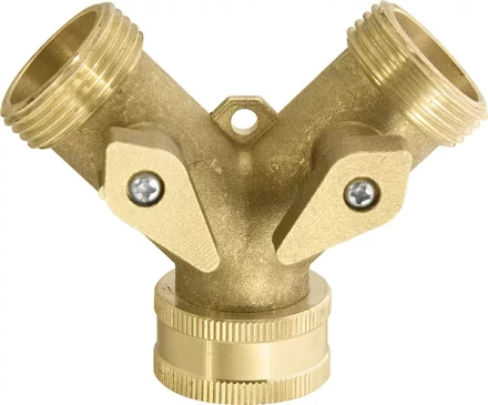 Разветвитель 2- х  канальный регулируемый внешняя и внутренняя резьба 3/4&quot; латунный  PALISAD 66523 купить в Челябинске