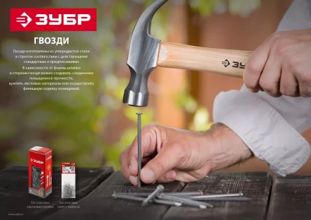 ЗУБР 50 x 1.8 мм, цинк, 100 г, финишные гвозди (305316-18-050) купить в Челябинске