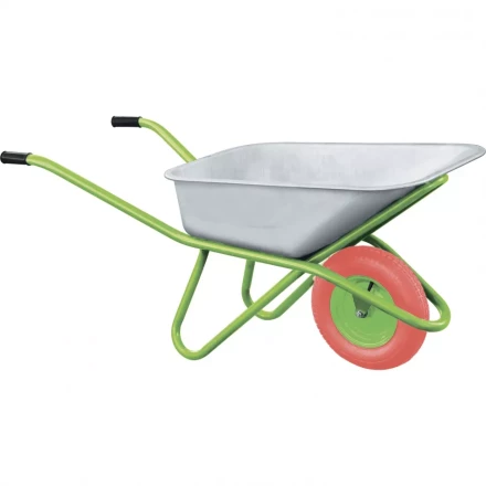 Тачка садово-строительная с PU колесом грузоподъемность 180 кг объем 90 литров   СИБРТЕХ 68968 купить в Челябинске