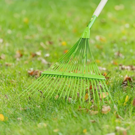 Грабли веерные стальные Palisad, 565 мм, 22 плоских зуба, эмалированные, усиленные, без черенка, 617015 купить в Челябинске