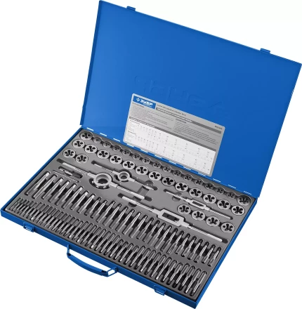 Набор метчиков и плашек ЗУБР &quot;ПРОФЕССИОНАЛ&quot;, сталь Р6М5, 110 предметов 28110-H110 купить в Челябинске