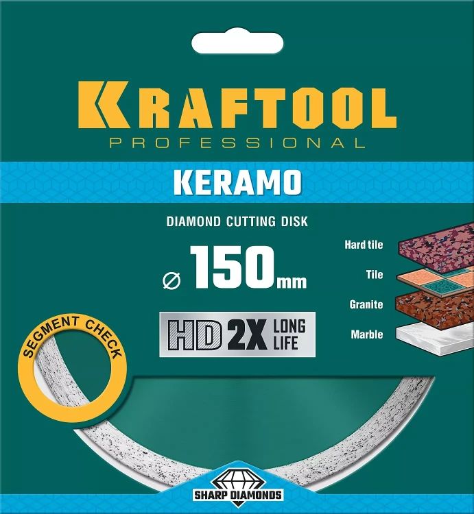 Диск алмазный отрезной для УШМ KERAMO 36684-150 купить в Челябинске