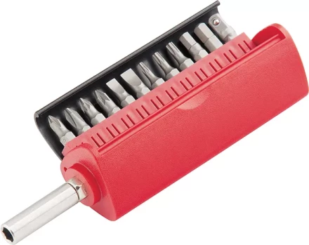 Набор бит, сталь S2, 12 шт, встроенный магнитный адаптер, в пласт. боксе  MATRIX MASTER 11314 купить в Челябинске