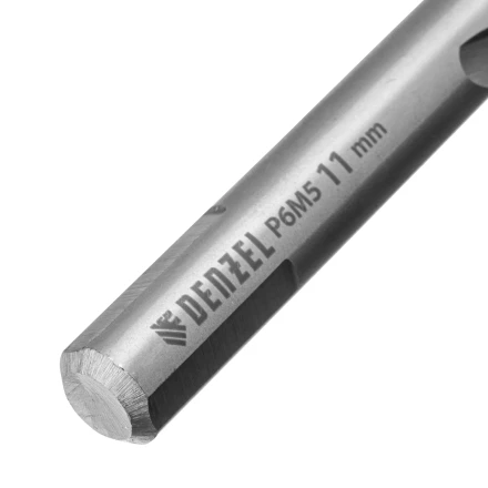 Сверло спиральное по металлу Denzel, 11 x 142 мм, Р6М5, Golden Tip, 718243 купить в Челябинске