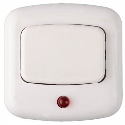 Кнопка СВЕТОЗАР для звонка, с индикацией включения, цвет белый, 220В 58303