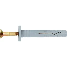 Дюбель-гвоздь полипропиленовый с цилиндрическим бортиком 8 х 60 мм 100 шт Сибртех 42148