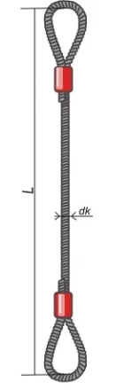 Строп канатный петлевой СКП 3.6 т L=6 м опрессовка купить в Челябинске