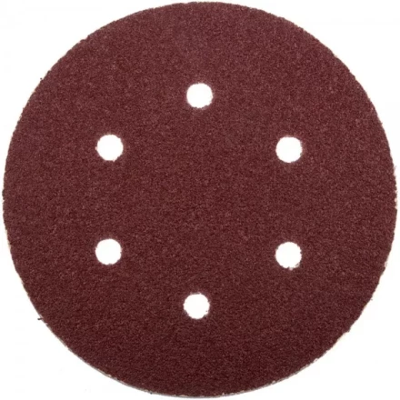 Круг шлифовальный ЗУБР &quot;МАСТЕР&quot; универсальный, из абразивной бумаги на велкро основе, 6 отверстий, Р60, 150мм, 5шт 35566-150-060 купить в Челябинске