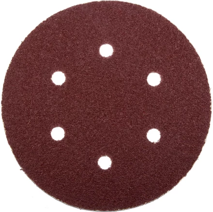 Круг шлифовальный ЗУБР &quot;МАСТЕР&quot; универсальный, из абразивной бумаги на велкро основе, 6 отверстий, Р60, 150мм, 5шт 35566-150-060 купить в Челябинске