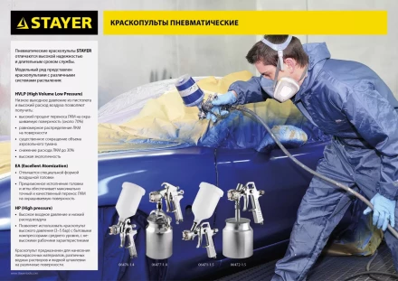 Краскопульт пневматический STAYER &quot;PROFESSIONAL&quot; AirPro, 1,4мм 06477-1.4 купить в Челябинске