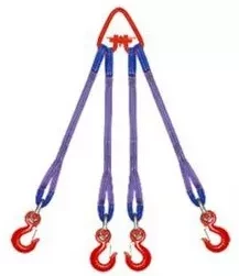 Строп текстильный четырехветвевой 4СТ 6.3 т L=2 м  SF7 90 мм Звено РТ-3 купить в Челябинске