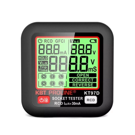 Тестер розеток и УЗО КВТ КТ 97D (91921) купить в Челябинске