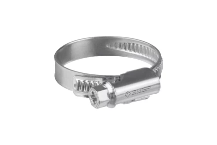 ЗУБР Х-9Н, 12 - 22 мм, накатная лента 9 мм, цинк, 50 шт, червячный хомут (37807-22) купить в Челябинске