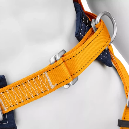 Удерживающе-страховочная привязь Сибртех 89507, модель УСП II, наплечные и набедренные лямки, высокий кушак купить в Челябинске