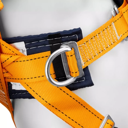 Удерживающе-страховочная привязь Сибртех 89507, модель УСП II, наплечные и набедренные лямки, высокий кушак купить в Челябинске