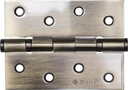 Петля универсальная ЗУБР &quot;ЭКСПЕРТ&quot;, 2 подшипника, цвет ст. латунь (AB), с крепежом, 100х75х2,5мм, 2 шт 37601-100-5 купить в Челябинске