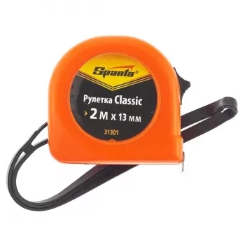 Рулетка Classic, 2 м х 13 мм, пластиковый корпус  SPARTA 31301 купить в Челябинске