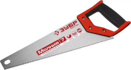 Ножовка универсальная (пила) ЗУБР МОЛНИЯ-7 350 мм, 7 TPI, закалка, рез вдоль и поперек волокон, для средних заготовок, фанеры, ДСП, МДФ 1537-35_z01 купить в Челябинске