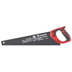 Ножовка по дереву"BLACK SERIES",550 мм,7-8 TPI,зуб-3D,каленный зуб,тефлоновое покрытие полотна MTX 235799